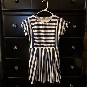 Navy and white dress